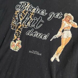 Black Graphic Tee with Bold Print